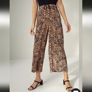 Wilfred Leopard Print Pants - Black and Tan